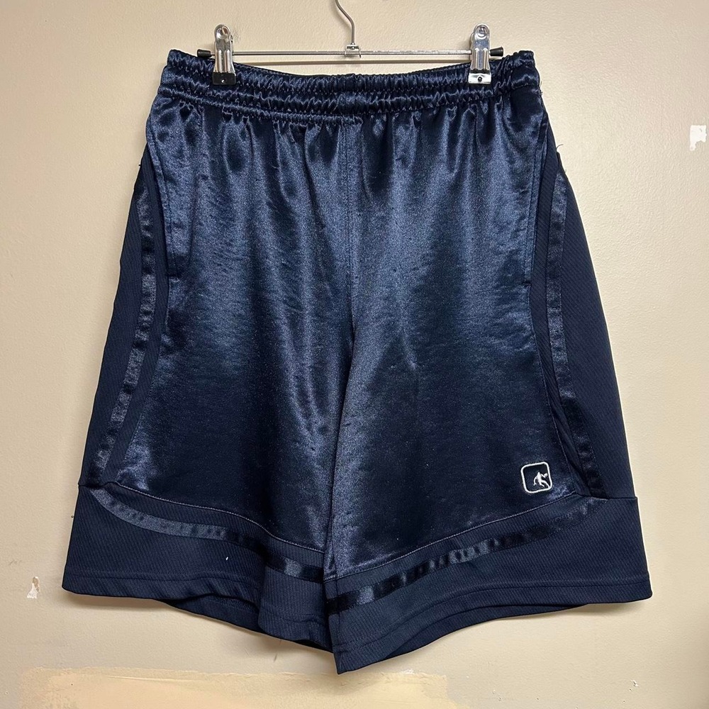 AND1 Navy Blue Dazzle Baggy Streetwear Basketball Shorts Mens Medium Y2K Retro
